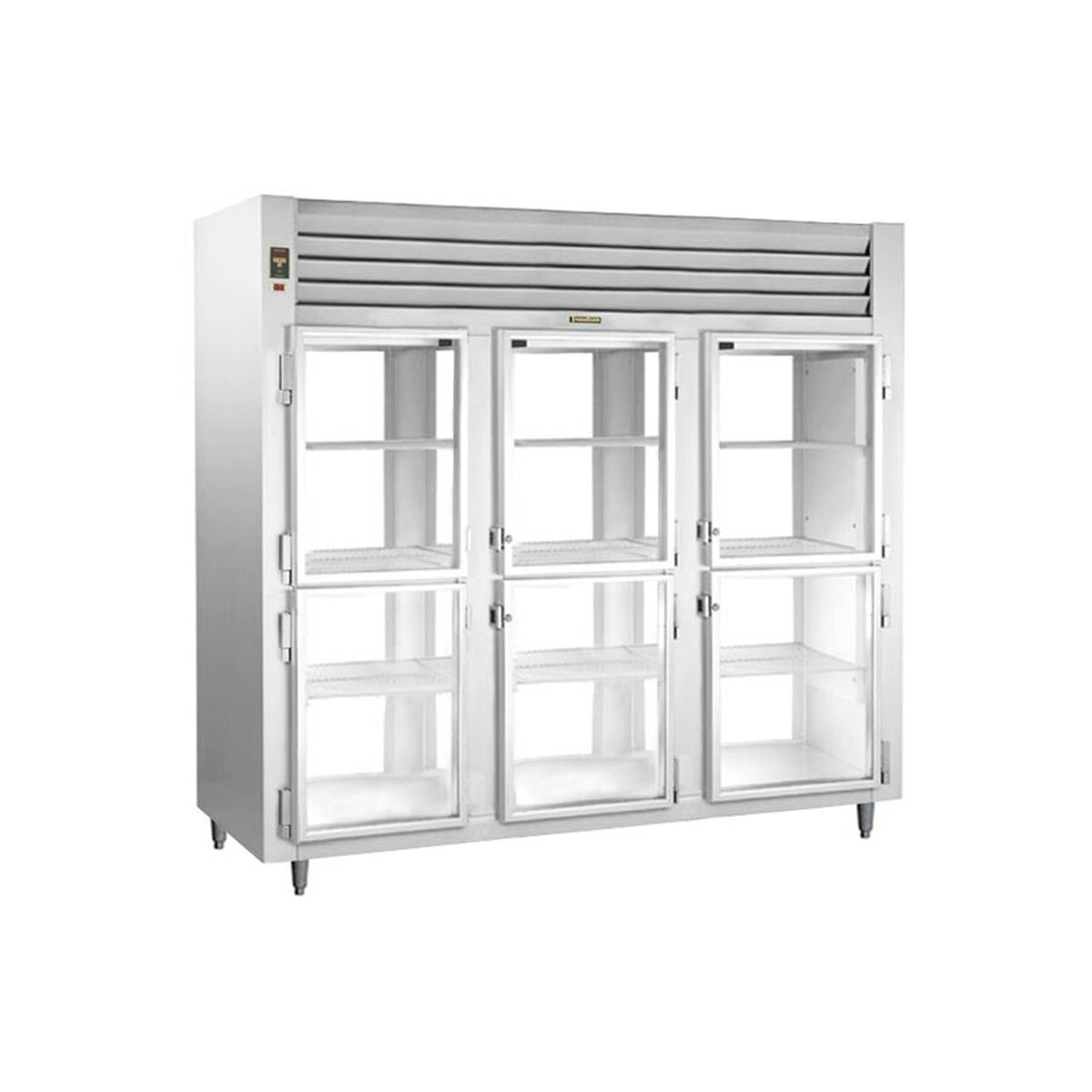 Traulsen RHT332NP-HHG 76.31-Inch Pass-Thru Remote Glass Door Refrigerator — 12 Doors