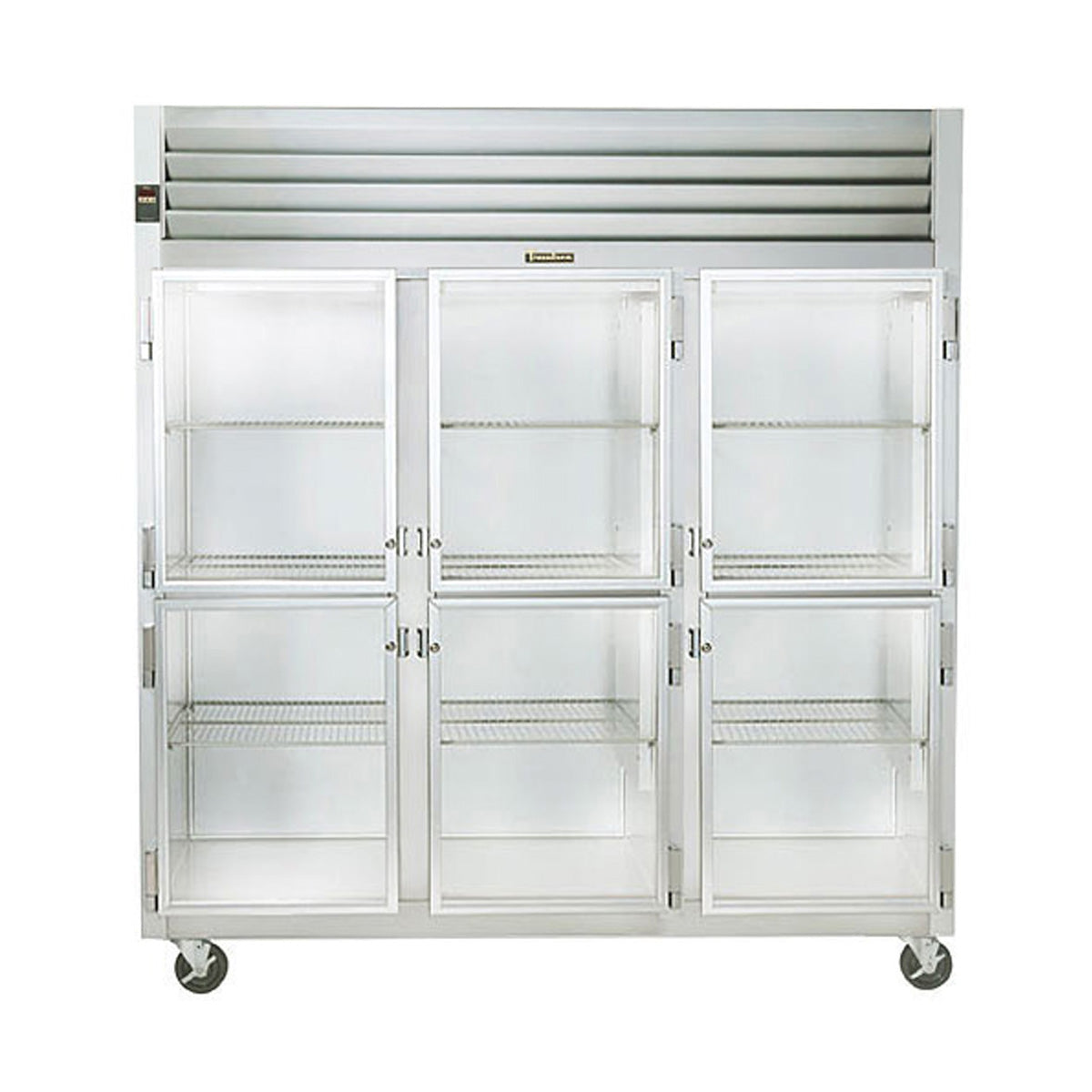 Traulsen RHT332W-HHG 86.13-Inch Reach-In Remote Glass Door Refrigerator — 6 Doors