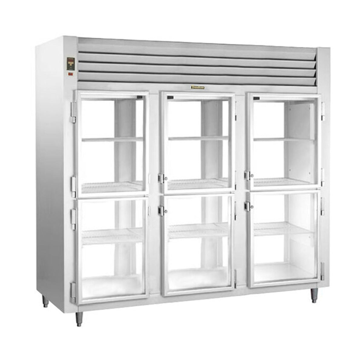 Traulsen RHT332WPUT-HHG 86.13-Inch Pass-Thru Glass Door Refrigerator — 12 Doors