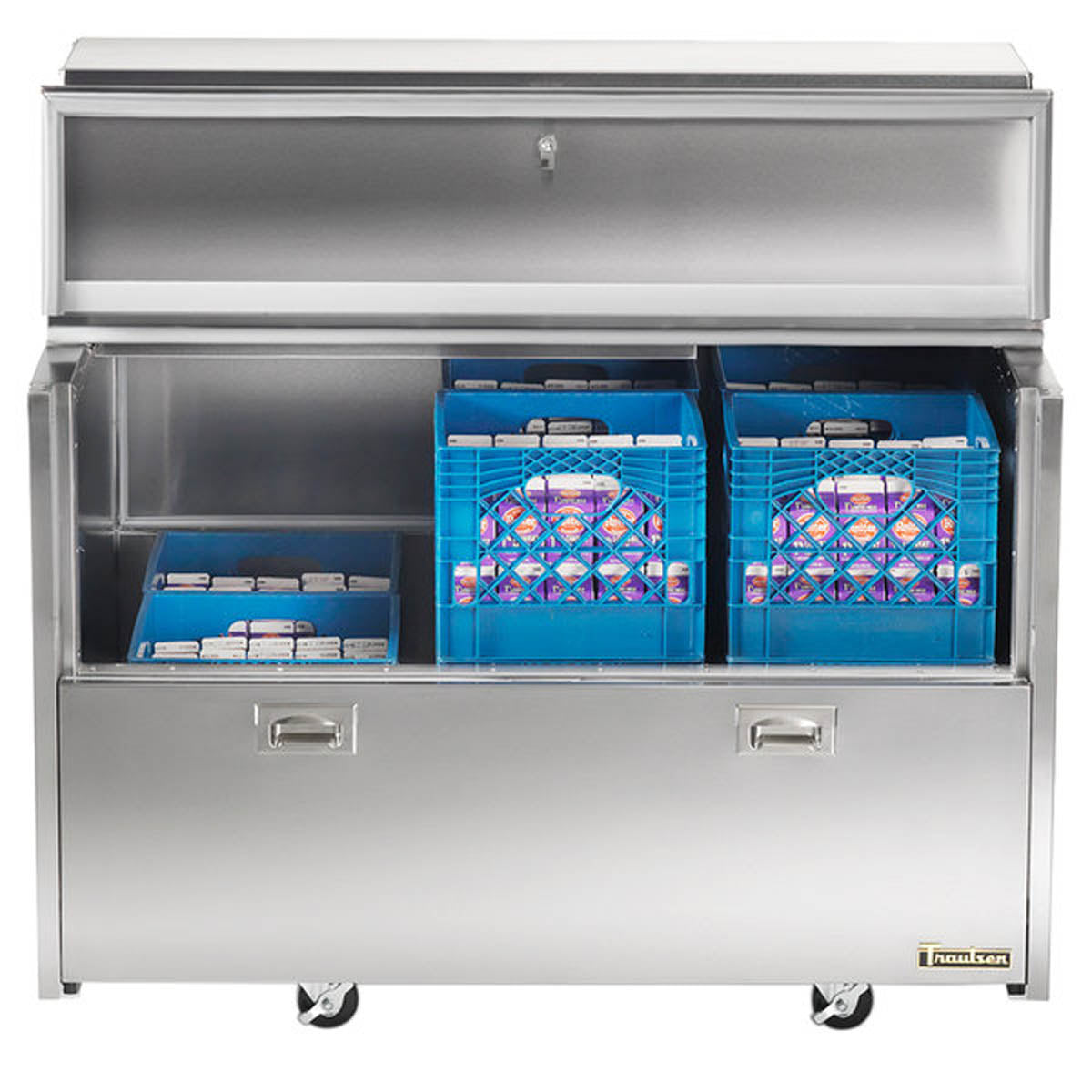 Traulsen RMC58S4 58-Inch Single-Sided Milk Cooler, 16 Crates