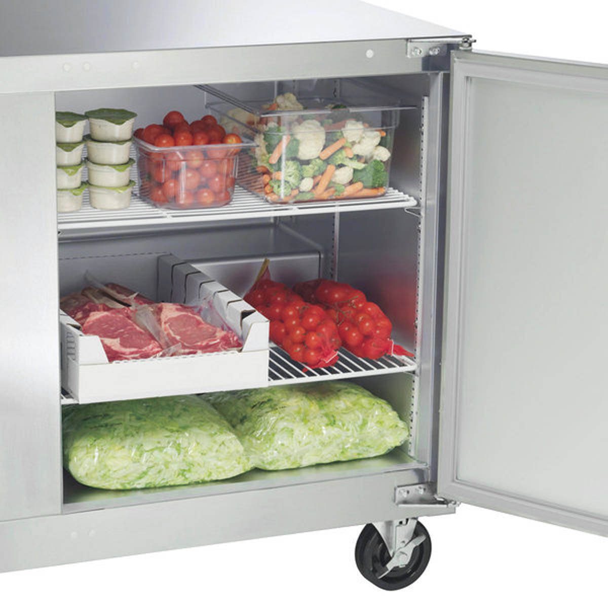 Traulsen UHT60-LR-SB 60 in. Two-Door Undercounter Refrigerator