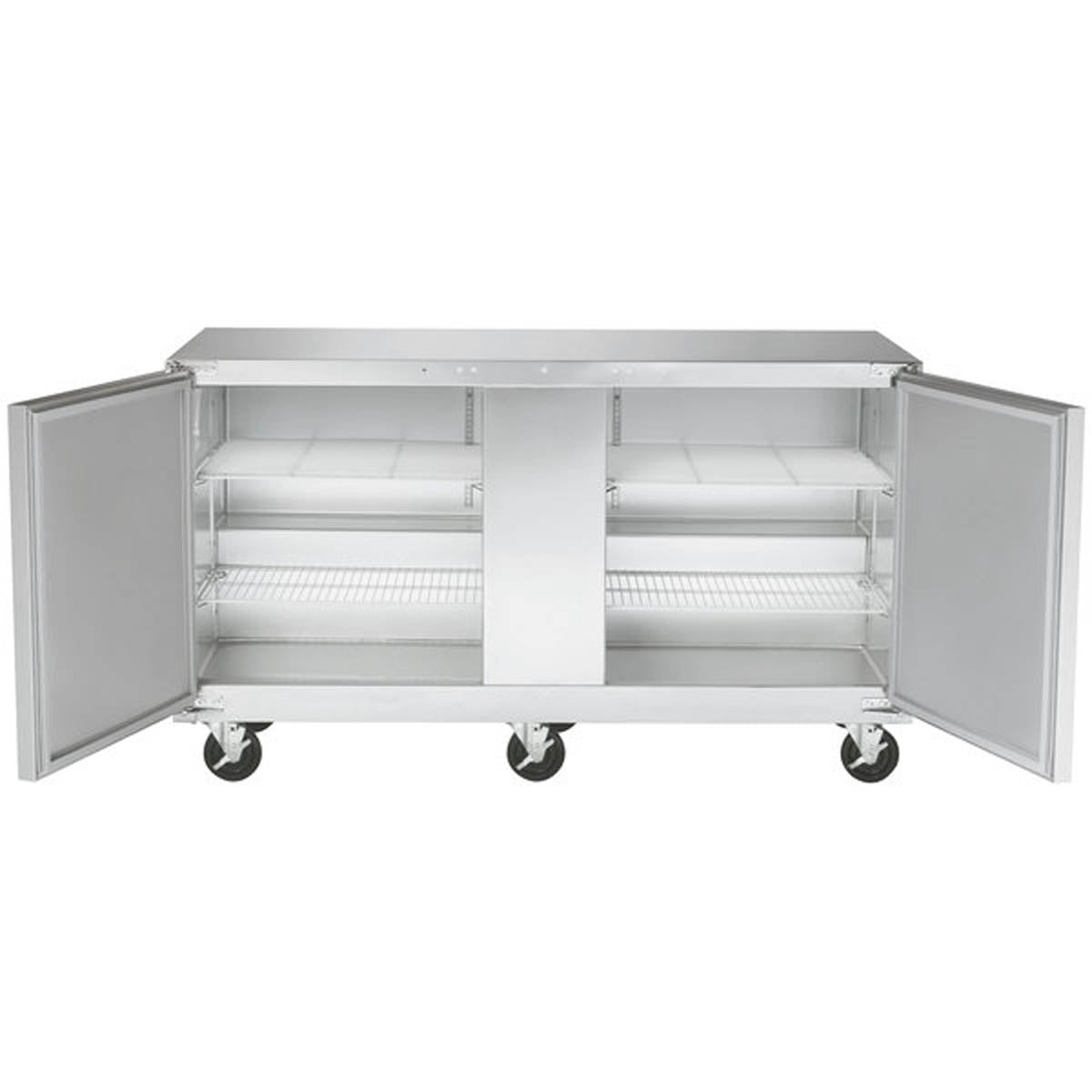 Traulsen UHT72-LR-SB 72-Inch Two-Door Undercounter Refrigerator
