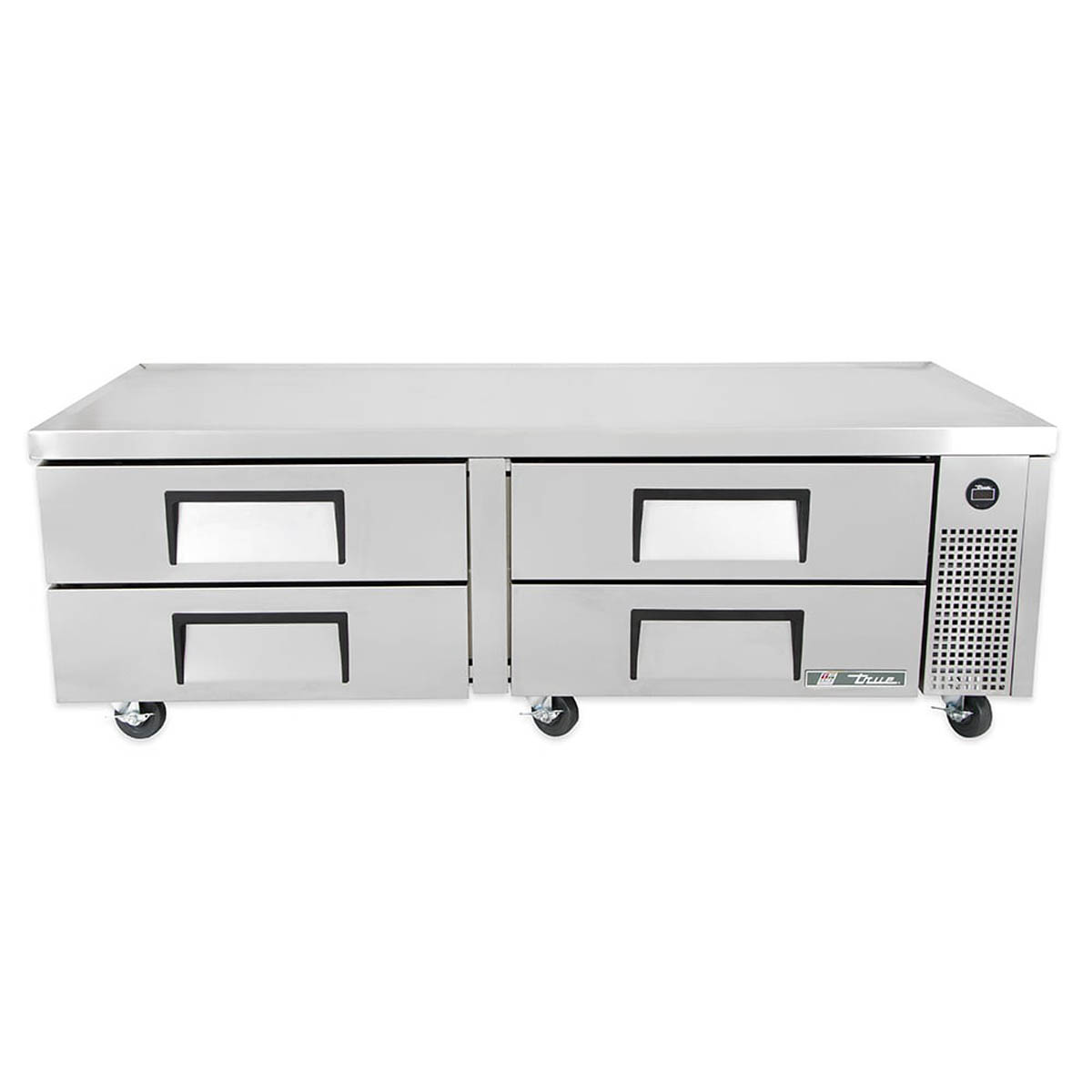 True TRCB-72-HC 4-drawer chef base, front view, drawers closed