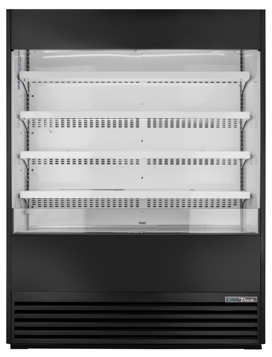 True TOAM-60-HC~NSL01 open air merchandiser, front view, empty