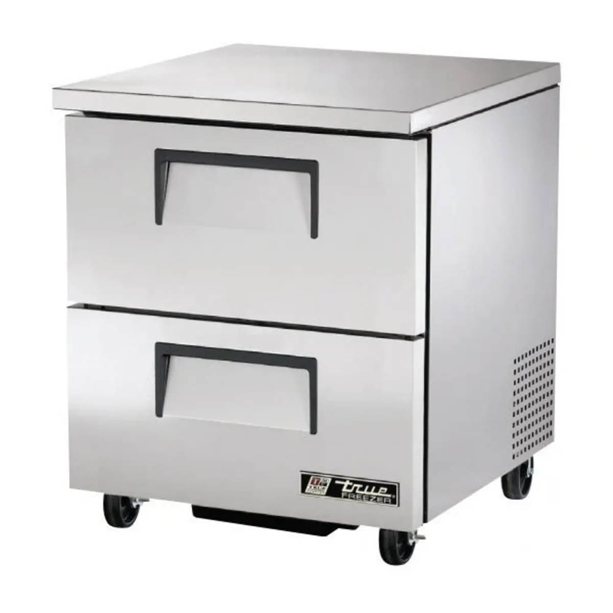 True TUC-27F-D-2-HC 2-drawer undercounter freezer, front angle view