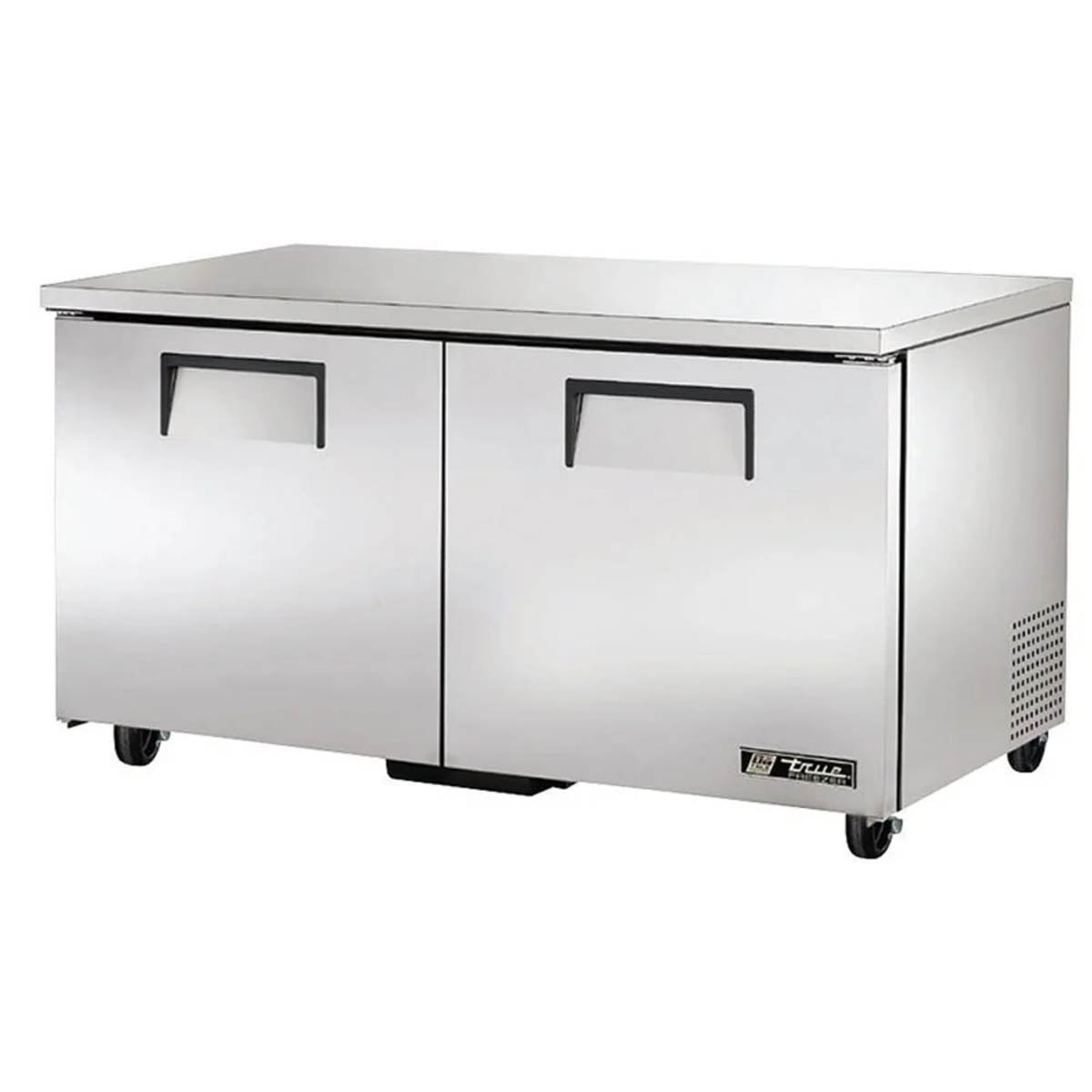 True TUC-60F-HC 2-door undercounter freezer, front angle view