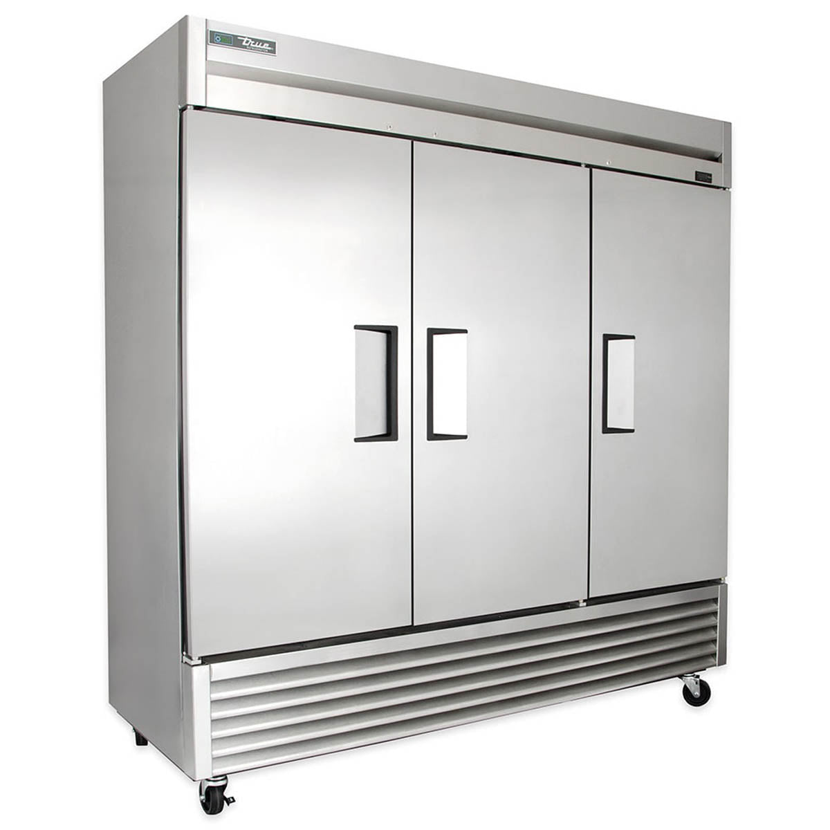 True TS-72F-HC 3-door solid reach-in freezer, angled front view