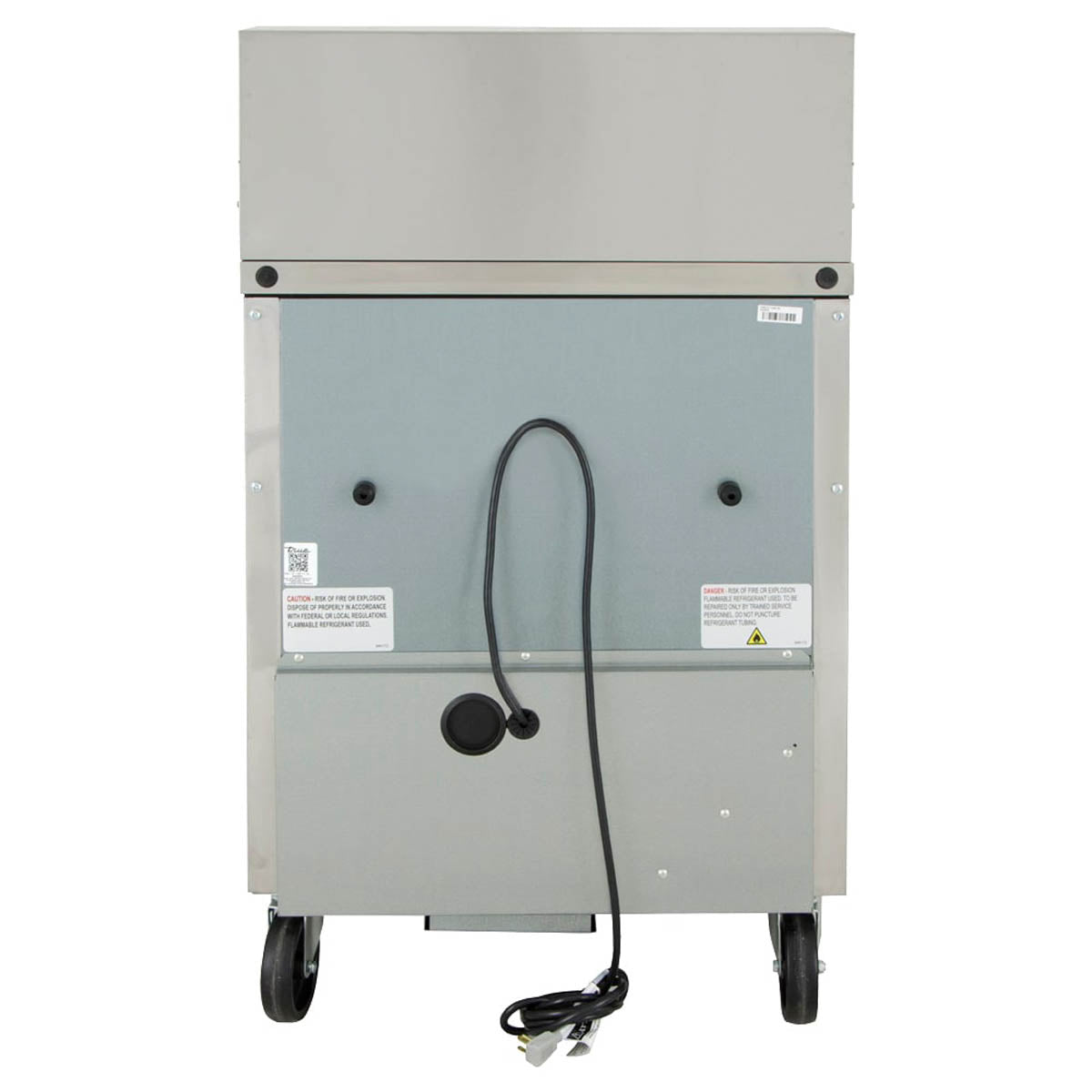 True TSSU-27-12M-C-HC sandwich/salad prep table, back view with power cord