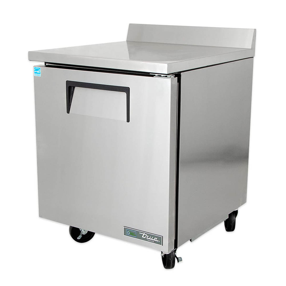True TWT-27F-HC 1-door worktop freezer, front angle view, door closed