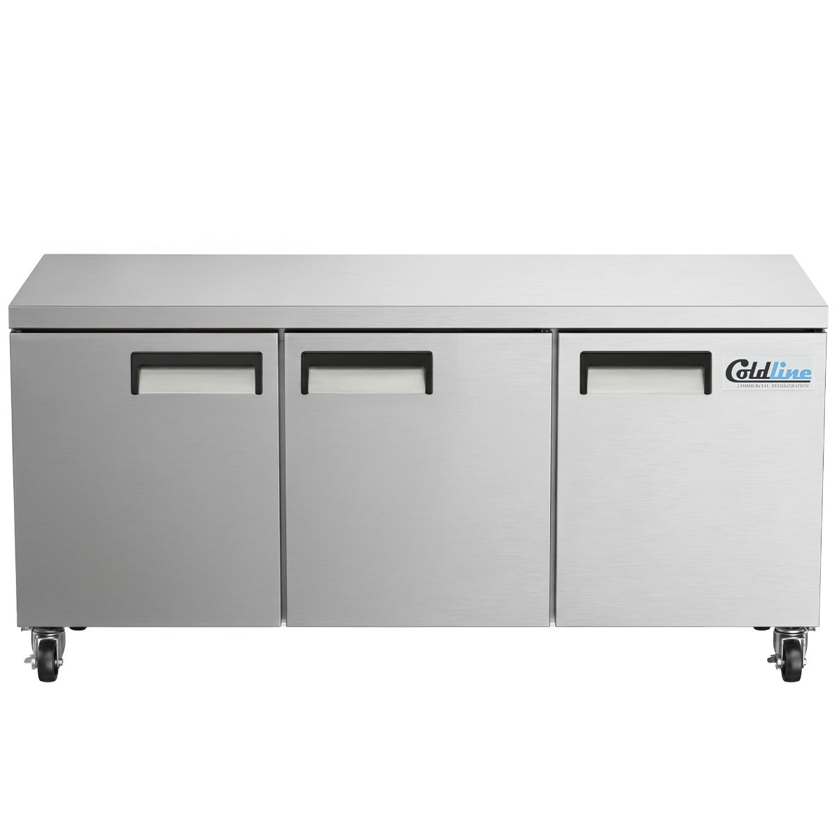 Coldline UC-72R undercounter worktop refrigerator, front view