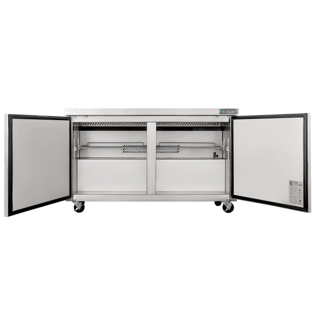 Coldline UCN-60R 60" Narrow Depth Undercounter Worktop Refrigerator