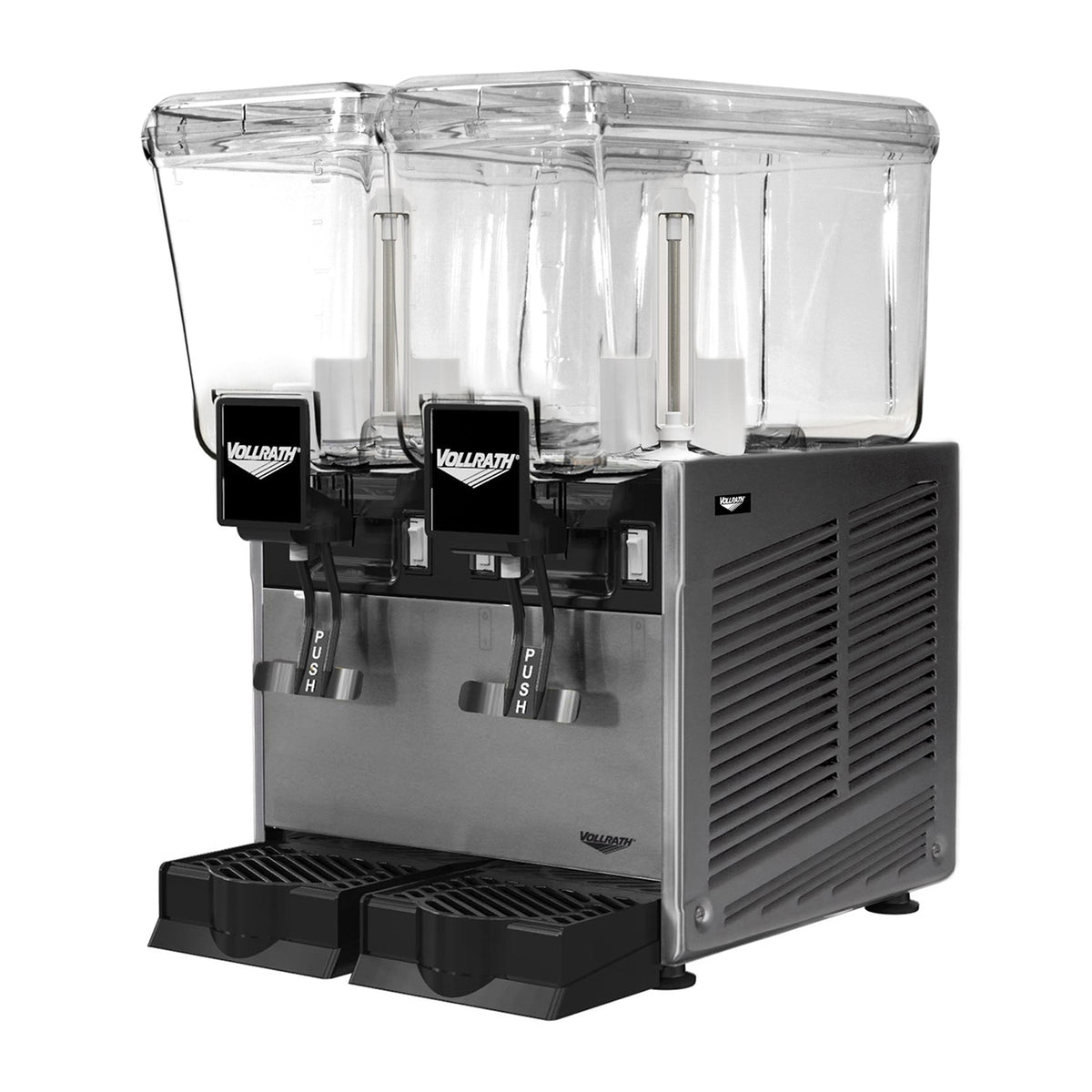 Vollrath VBBD2-37-S Beverage Dispenser with Double Bowls / Paddle Type - 3.2 Gal (each) - 1830 Btu