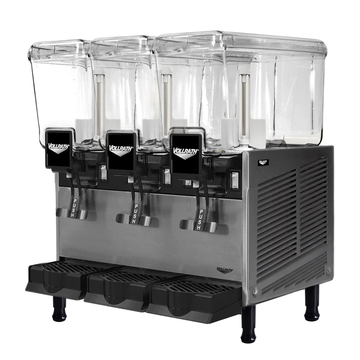Vollrath VBBD3-37-S Beverage Dispenser with 3 Bowls / Paddle Type - 3.2 Gal (each) - 5719 Btu
