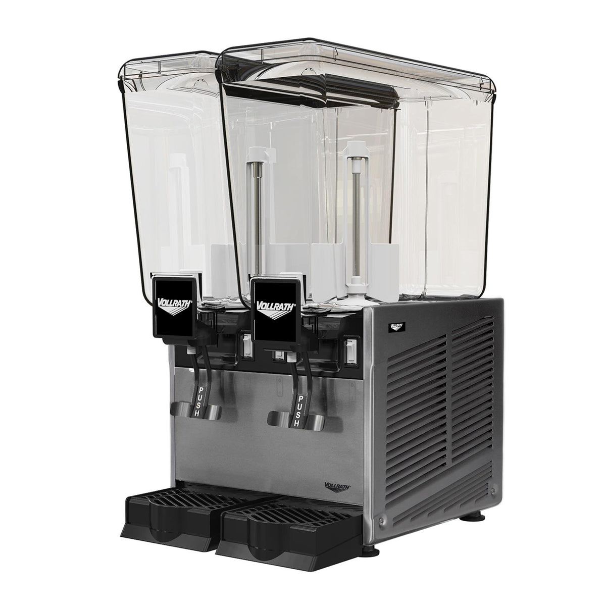 Vollrath VBBE2-37-S Beverage Dispenser with Double Bowls / Paddle Type - 5.3 Gal (each) - 1830 Btu