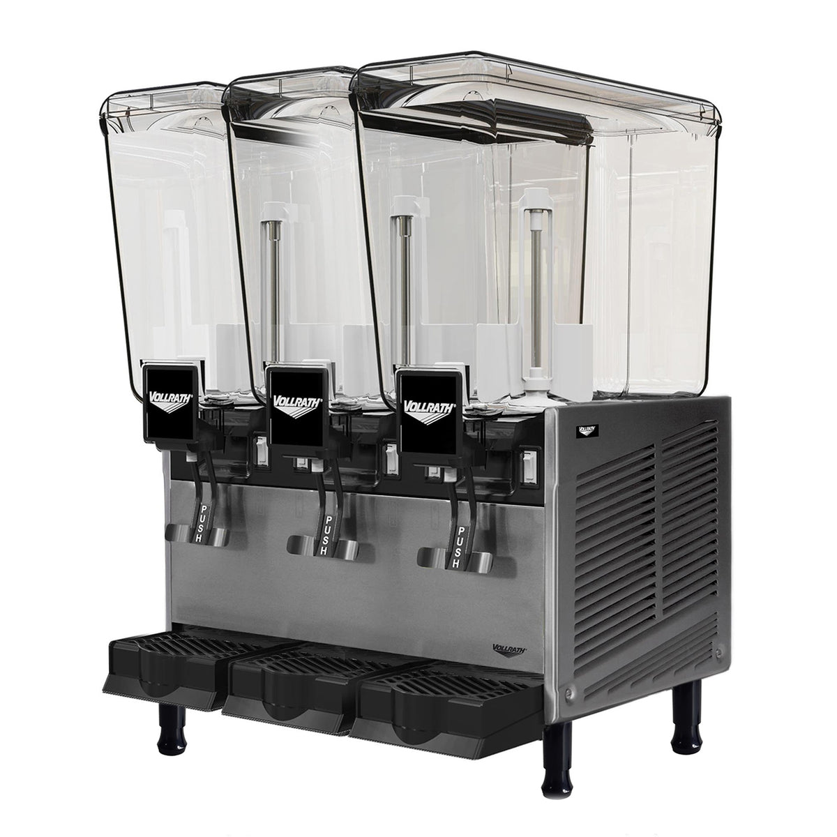 Vollrath VBBE3-37-S Beverage Dispenser with 3 Bowls / Paddle Type - 5.3 Gal (each) - 5719 Btu