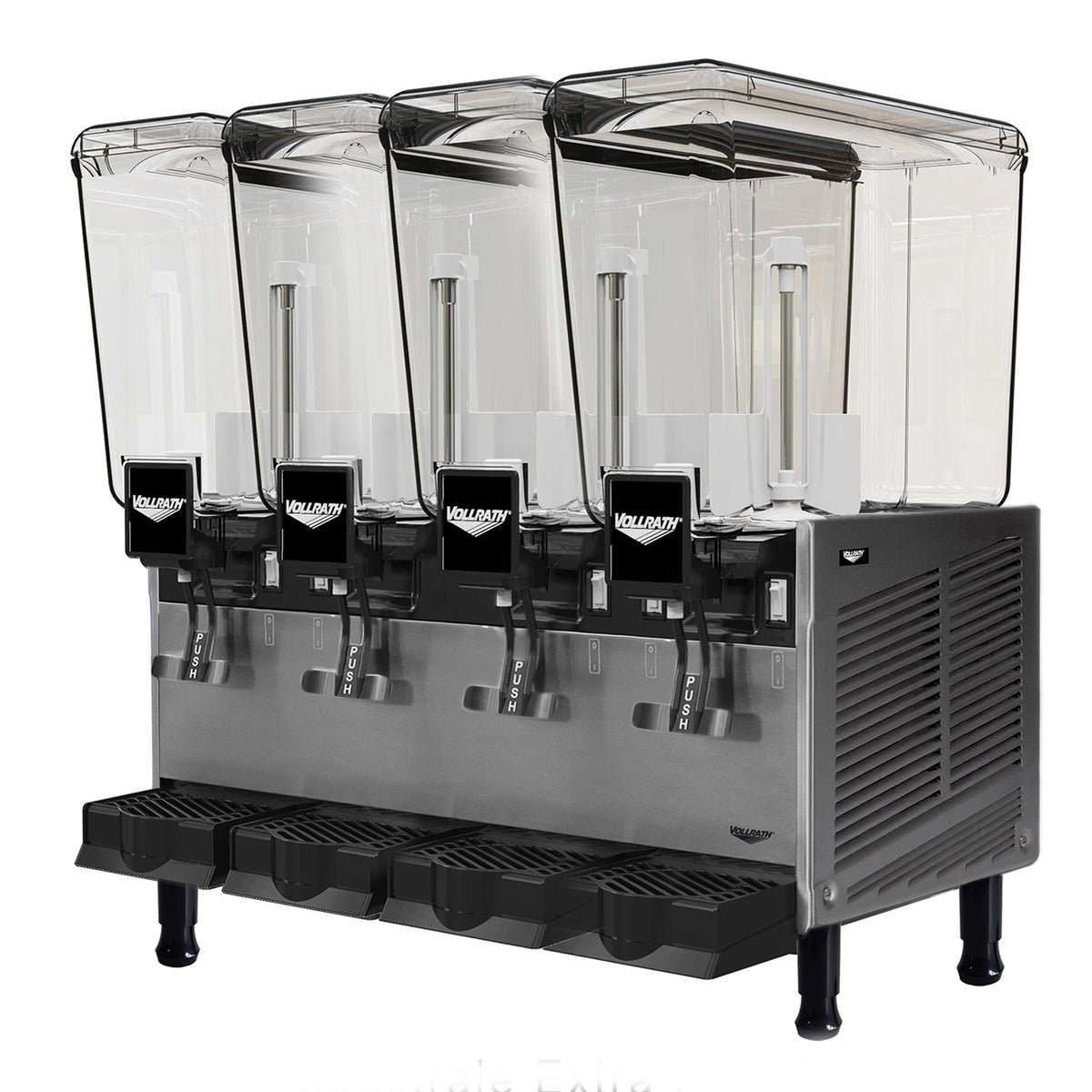 Vollrath VBBE4-37-S Beverage Dispenser with 4 Bowls / Paddle Type - 5.3 Gal (each) - (2) 1830 Btu