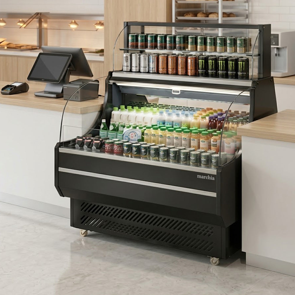 Marchia USTAR48-M48 Black Low Profile Open Air Cooler with Dry Top Case, Grab and Go
