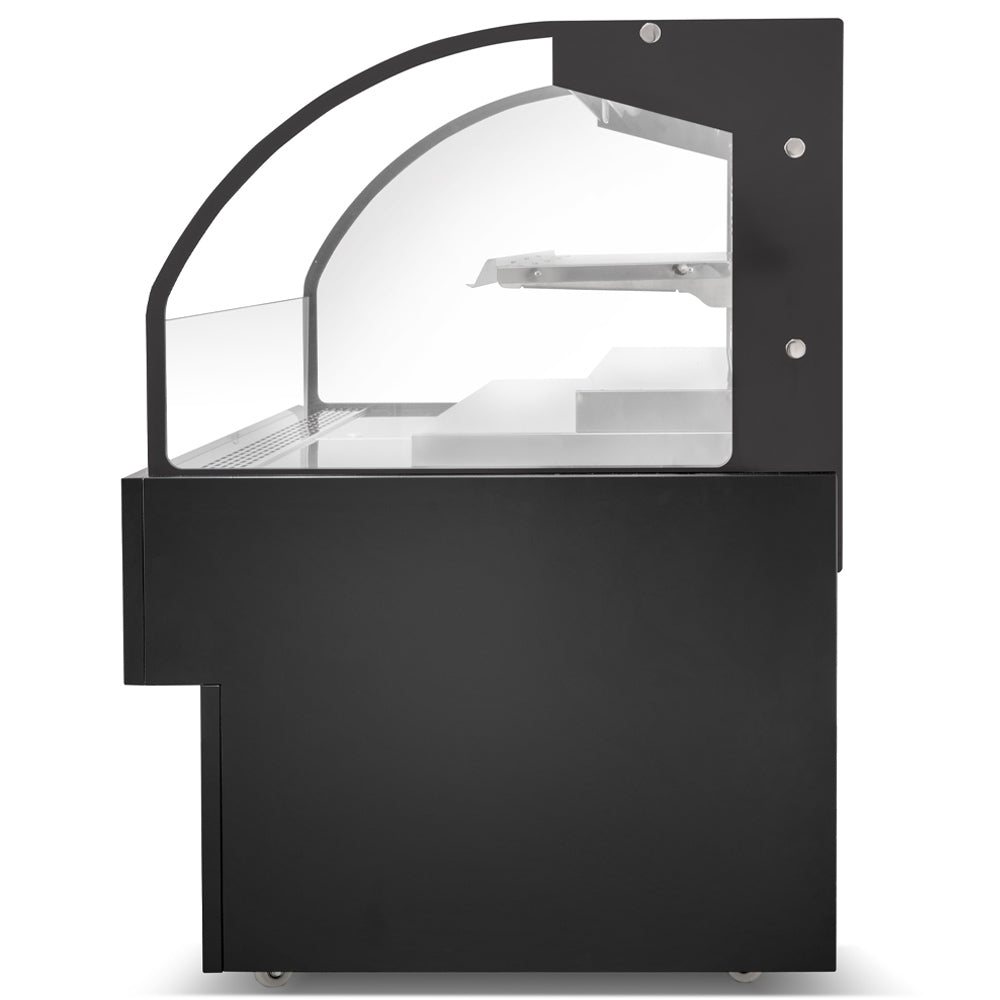 Marchia USTAR36G 36" Black Low Profile Open Air Cooler Grab and Go