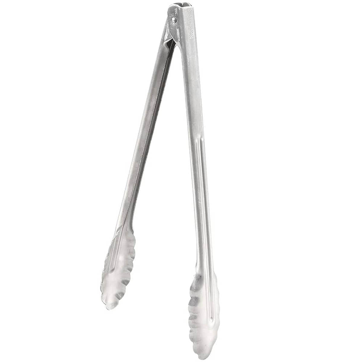 Winco UT-12 12" Stainless Steel Heavy Weight Utility Tongs