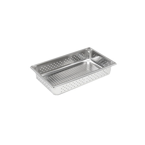 Vollrath 30043 Super Pan V Food Pan, Perforated, Full Size, 4" Deep, 22-Gauge 300 Stainless Steel — Case of 6 pieces