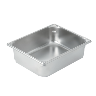 Vollrath 30242 Super Pan V Food Pan, 1/2 Size, 4" Deep, 6.7 Qt, 22-Gauge Steel, NSF, USA, Warranty — Case of 6 pieces
