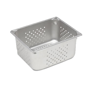 Vollrath 30263 V 1/2-Size Perforated Steam Table Pan, 6" Deep, 22-Gauge Steel - 1/Each — Case of 6 pieces