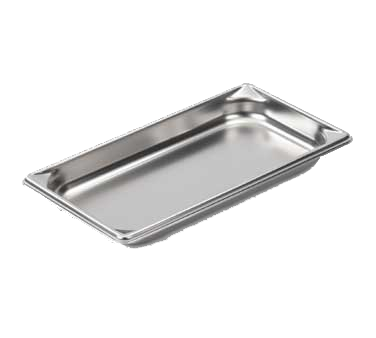 Vollrath 30312 Super Pan V Steam Table Pan, 1/3 Size, 1.25" Deep, 1.3 Qt, 22-Gauge, Anti-Jam, USA — Case of 6 pieces