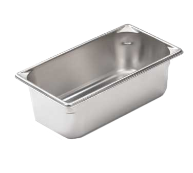 Vollrath 30422 Pan V Steam Table, 1/4 Size 2.5" Deep 1.8 Qt, 22-Gauge Steel - 1/Case — Case of 6 pieces