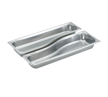 Vollrath 3100040 Pan Wild Pan, 1/2-Size Long, 5-Quart, 22-Gauge Stainless Steel, NSF Certified, USA — Case of 6 pieces