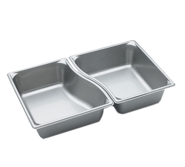 Vollrath 3100240 Super Pan Wild Pan, 1/2 Size 6.4 Quart, 22-Gauge Stainless Steel, Reinforced Edges — Case of 6 pieces