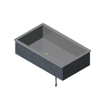 Vollrath 36450 Cold Food Pan, Drop-In, (2) Pan, Non-Refrigerated, Ice Cooled