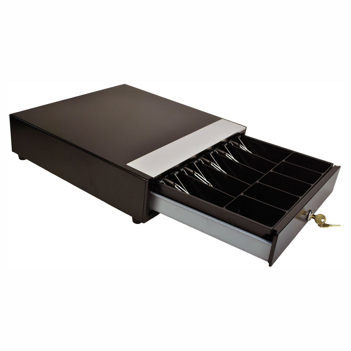 Vollrath 36945 4-Series Signature Server Cash Drawer, Locking, Steel Construction, Black Powder Coated, Drawer Bell, 5 Bills/Coins Capacity