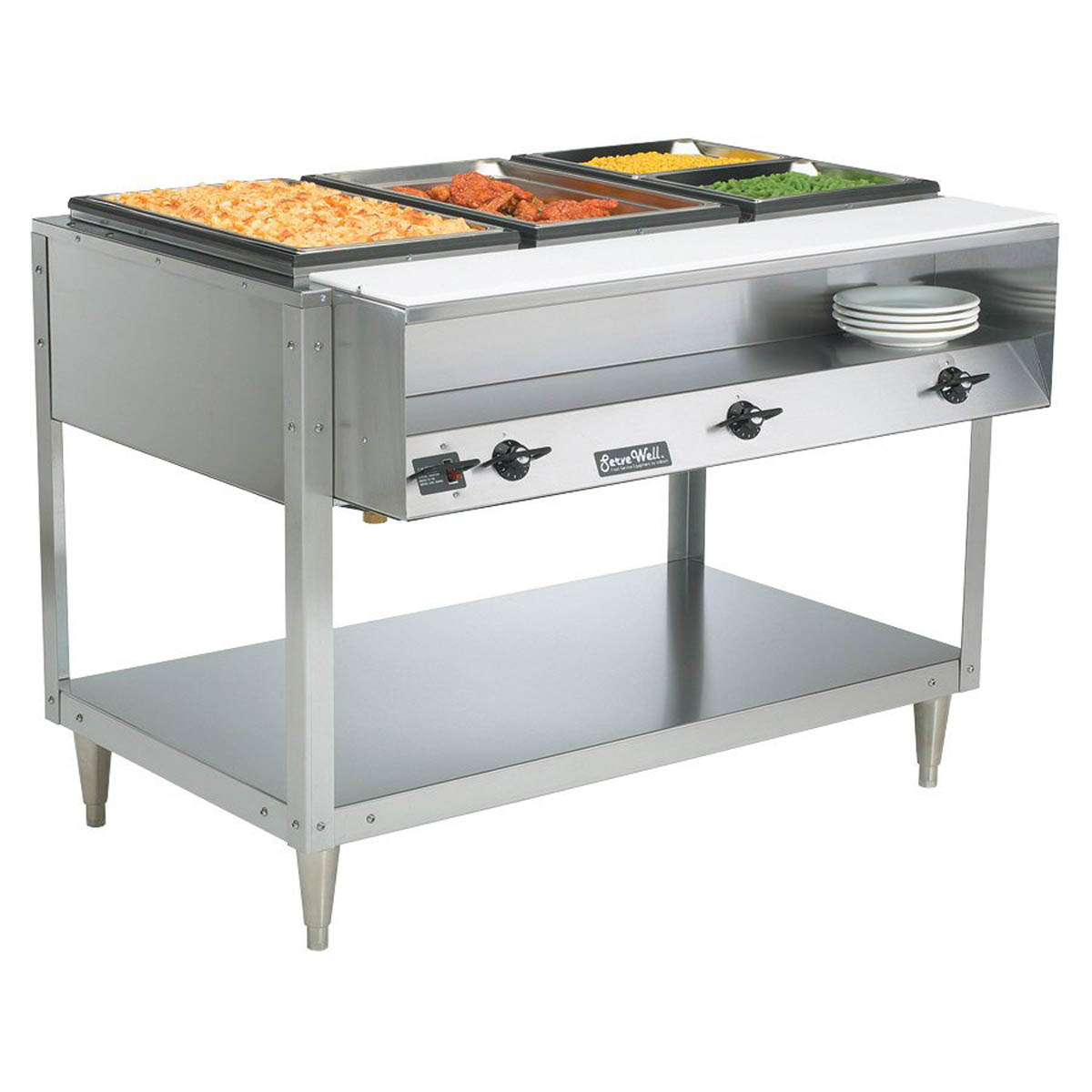 Vollrath 38103 46" Servewell Electric (3) Sealed Well Hot Food Table
