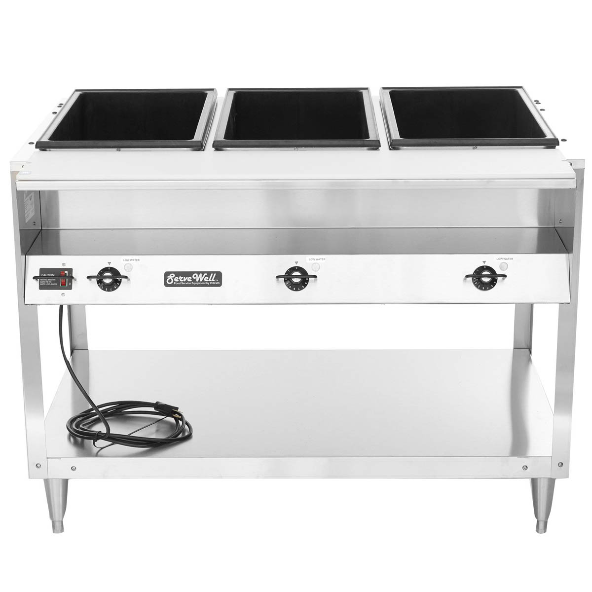 Vollrath 38117 46" Servewell Electric (3) Sealed Well Hot Food Table