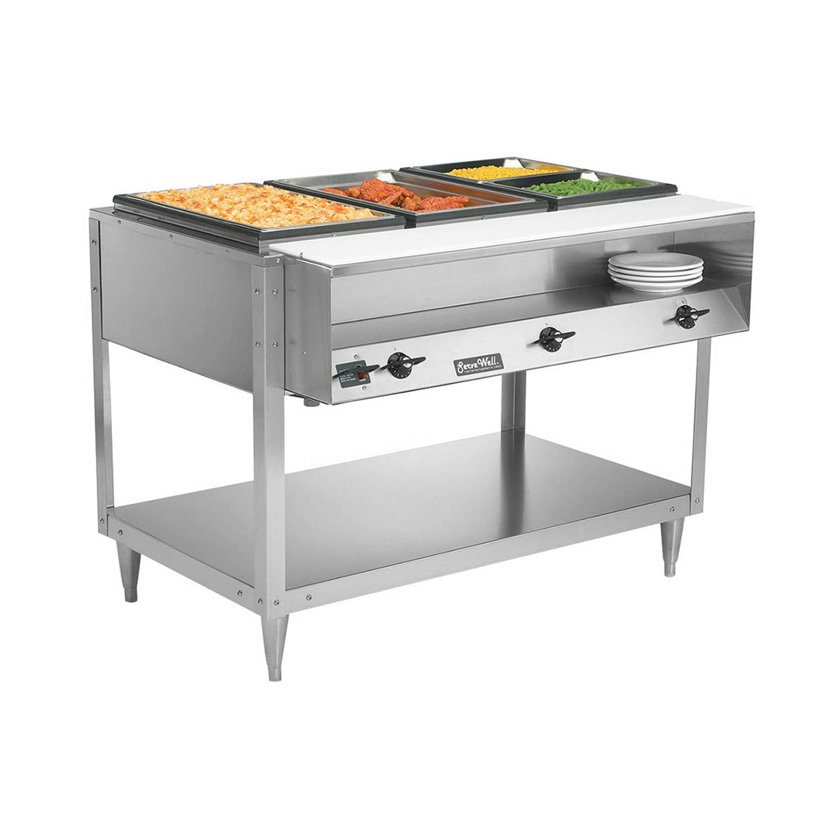 Vollrath 38117 46" Servewell Electric (3) Sealed Well Hot Food Table