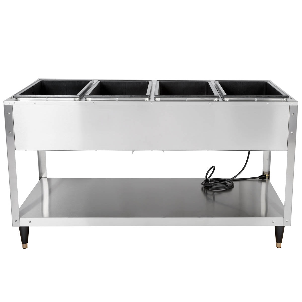 Vollrath 38219 76" ServeWell SL-Hot Food Table w/ (5) Sealed Wells and Undershelf