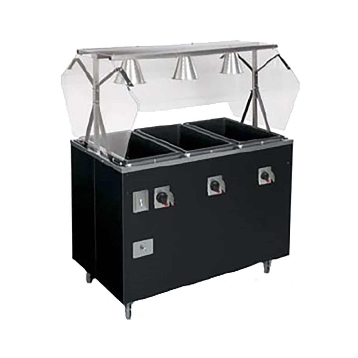 Vollrath 387092 46" 2-Series Affordable Portable (3) Open Well Hot Food Station