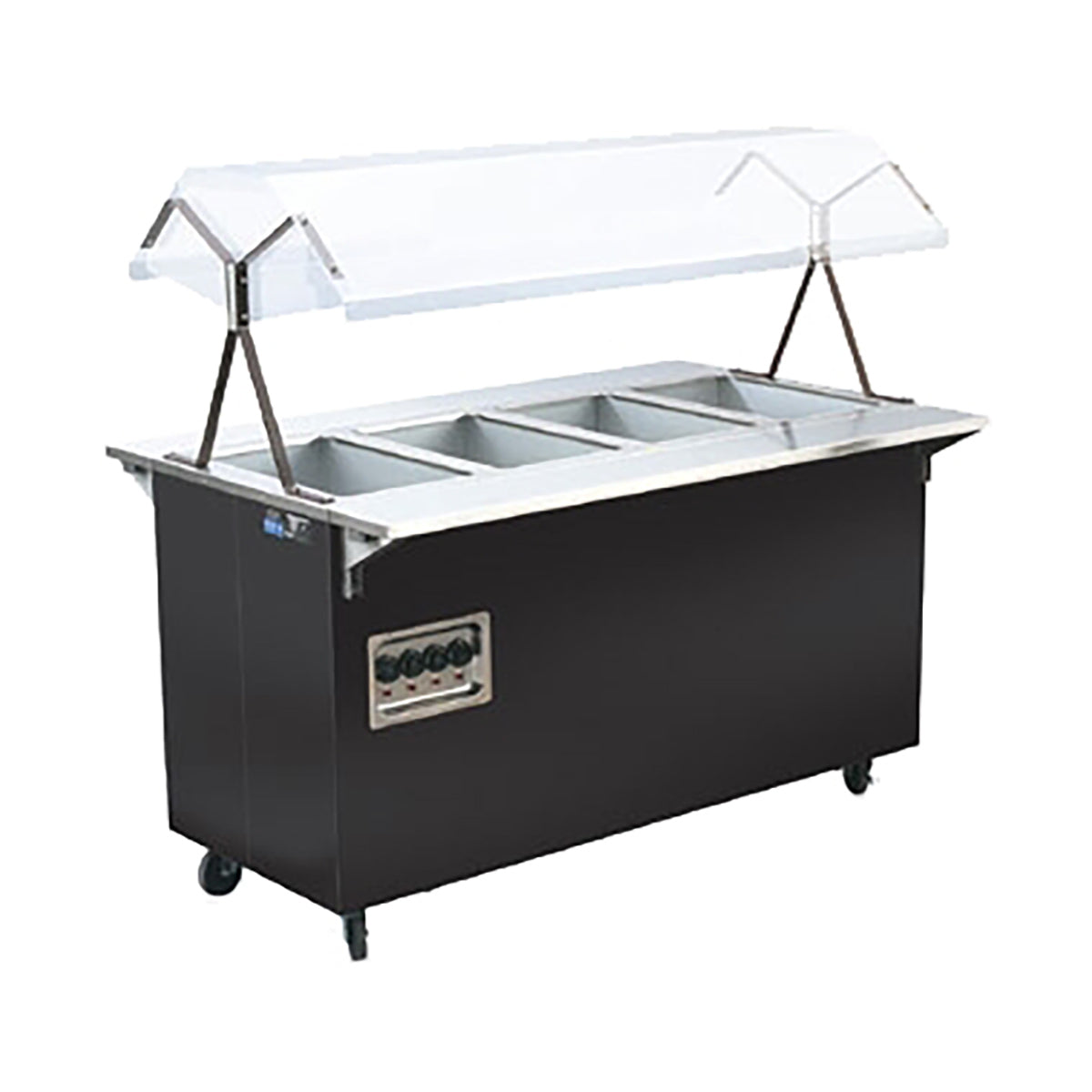 Vollrath 3871260 60" 2-Series Affordable Portable (4) Open Well Hot Food Station