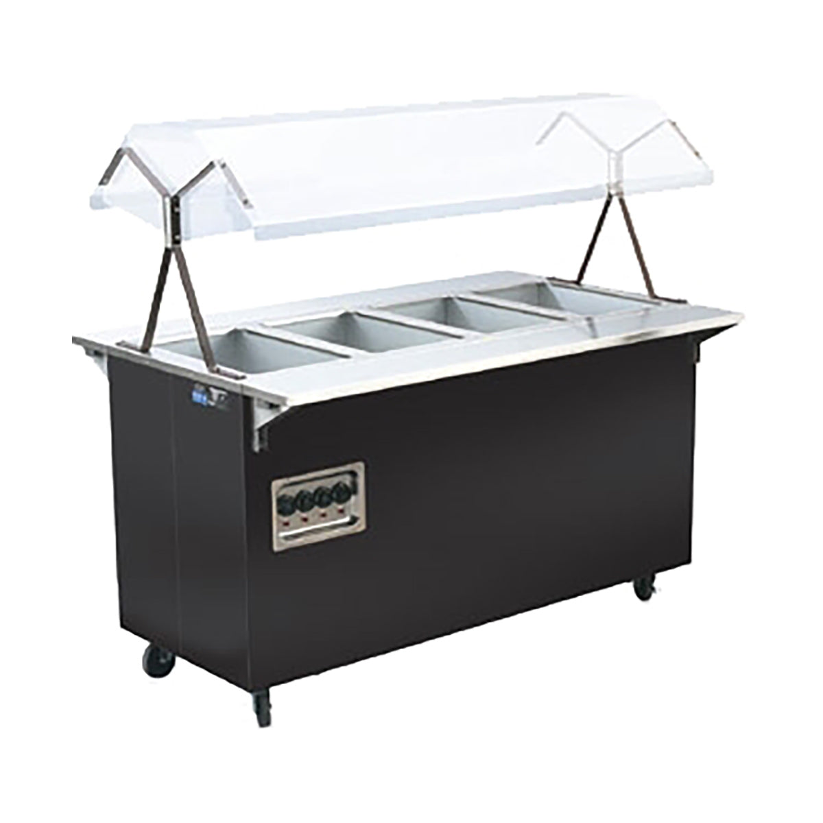 Vollrath 38712604 60" 2-Series Affordable Portable (4) Open Well Hot Food Station