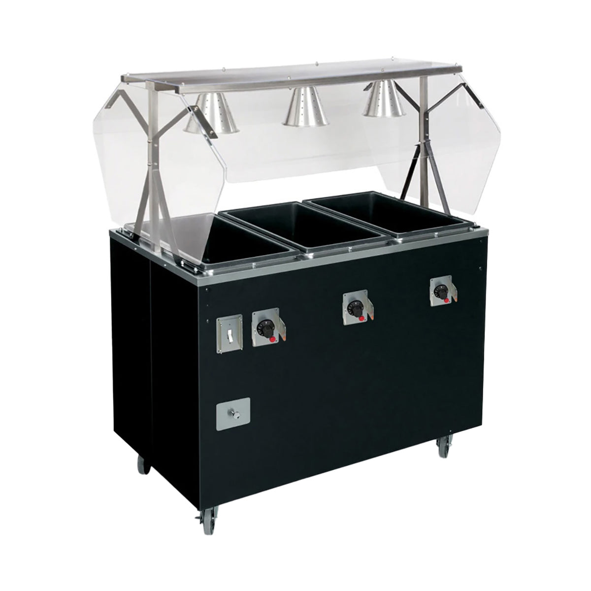 Vollrath 389372 46" 2-Series Affordable Portable (3) Open Well Hot Food Station
