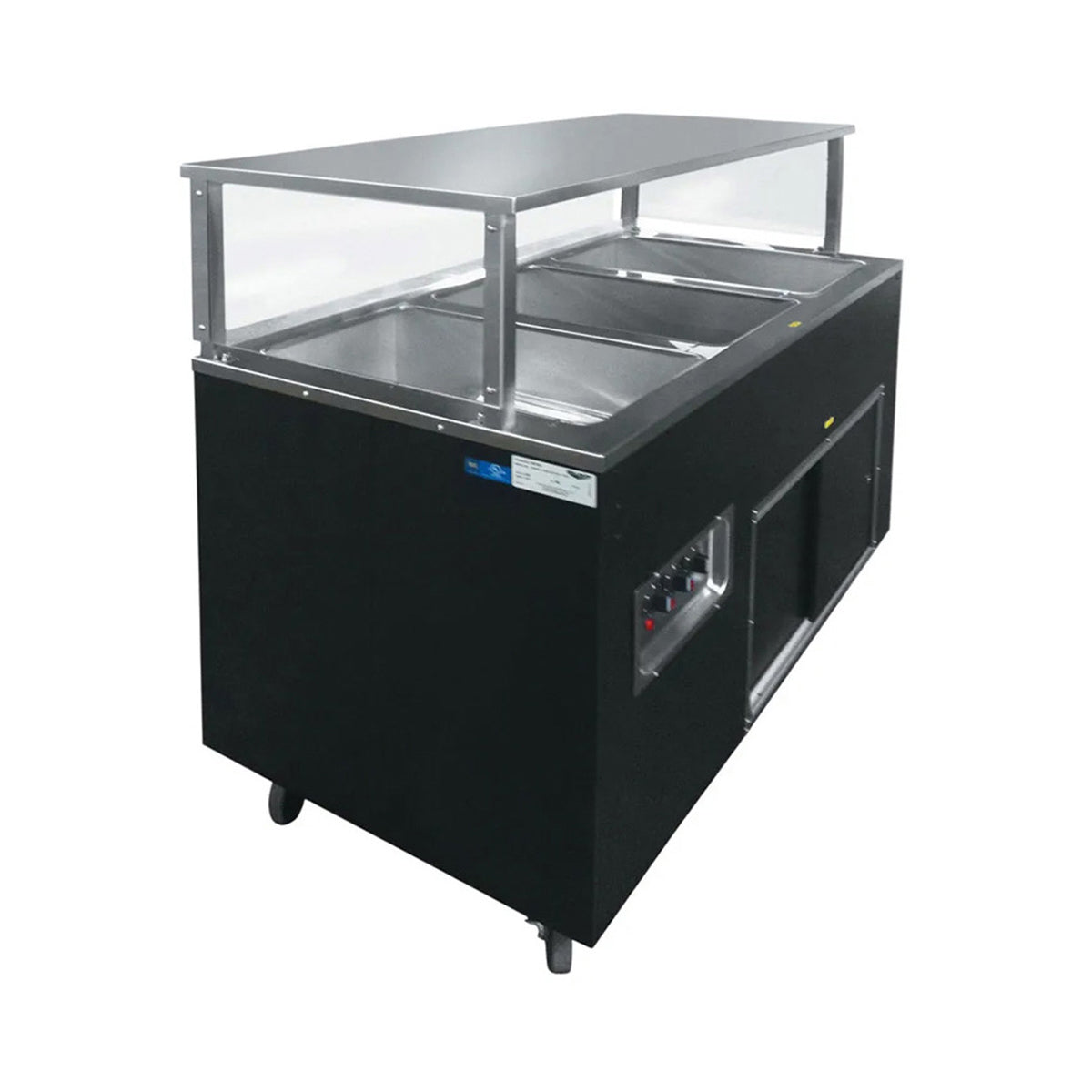 Vollrath 39708 46" 2-Series Affordable Portable (3) Open Well Hot Food Station