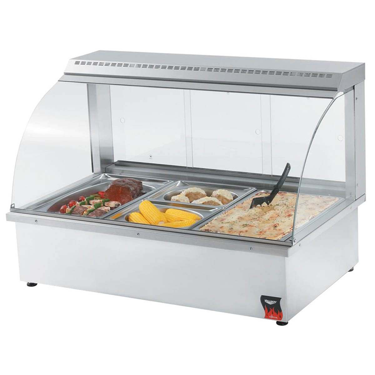 Vollrath 40732 43" Full Service Countertop Cayenne Hot Food Display Case