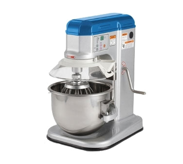Vollrath 40755 Countertop 7 qt Planetary Mixer w/ Timer, Guard and Standard Attachments, 5-Speed, 1/3 hp