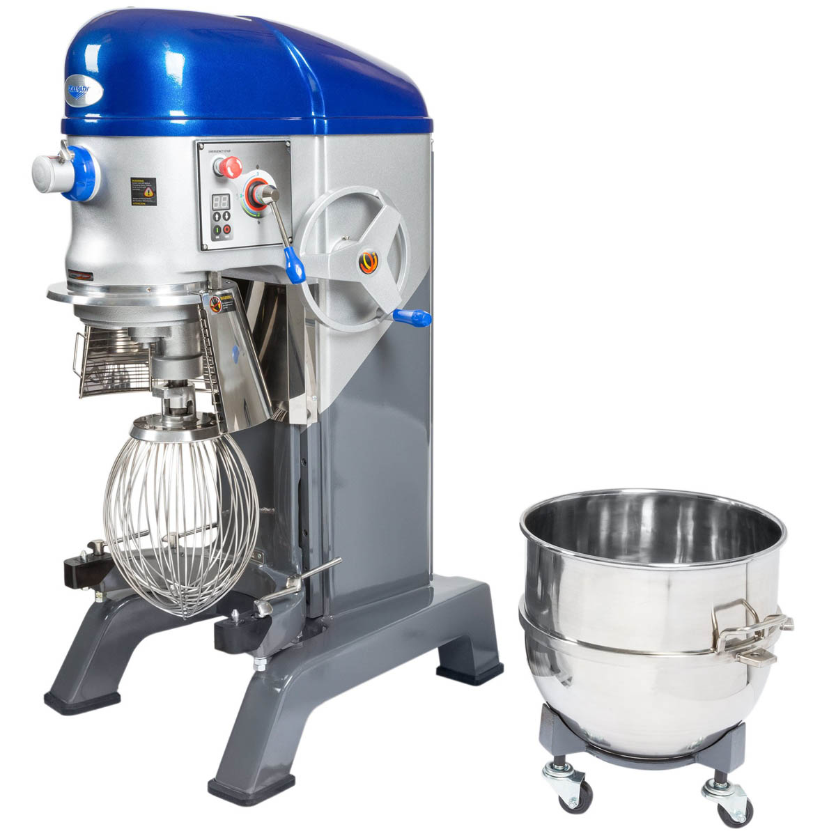 Vollrath 40760 Floor Model 60 qt Planetary Mixer w/ Timer, Guard and Standard Attachments, #12 Hub, 3-Speed, 2 hp