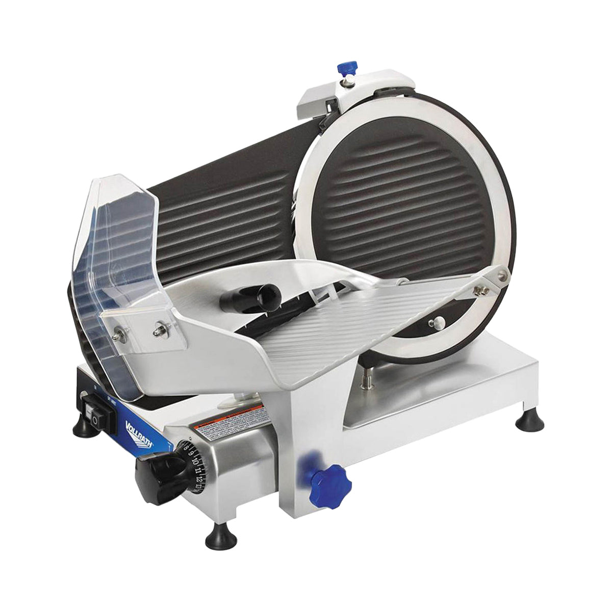 Vollrath 40951 12" Manual Meat Slicer - Belt, 2/5 HP, 120V, 25° Gravity, 12in Blade,QuanTanium,24"Wx25-3/16"Dx20-1/16"H