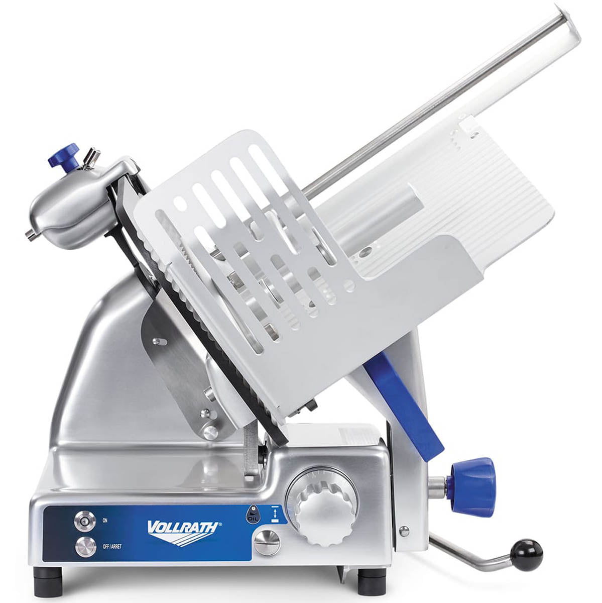 Vollrath 40955 - 13" Manual Slicer, 1/2 HP 120V, Gravity Feed, 13" Blade, QuanTanium, 25-3/16"W x 28-3/4"D x 24-1/4"H