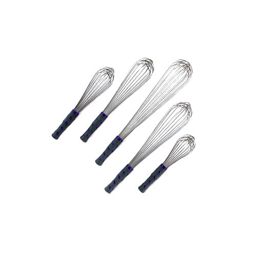 Vollrath 47006 Piano Whip, 18" Long, One-Piece, Purple Nylon Handle, Stainless Steel Wires, Heat Resistant — Case of 12 pieces