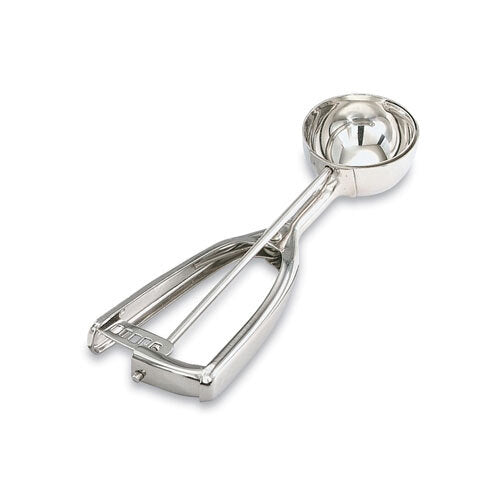 Vollrath 47151 Disher, Size 10 Round Bowl, 3-1/8 Oz Capacity, Stainless Steel Squeeze Handle — Case of 12 pieces