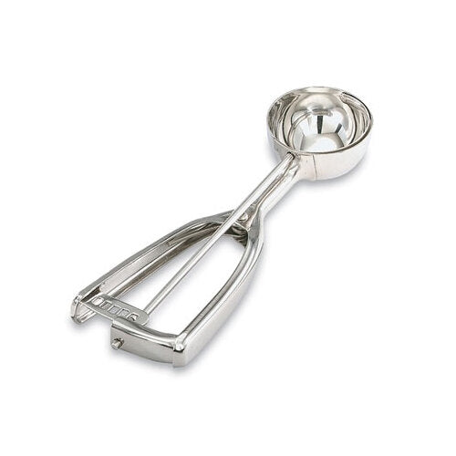 Vollrath 47153 Disher, Round Bowl, Size 16, 2 Oz Capacity, Stainless Steel, Squeeze Handle — Case of 12 pieces
