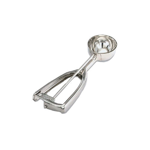 Vollrath 47161 Disher, Size 100, 3/8 Oz Capacity, 1-1/8" Bowl Dia., Stainless Steel, Squeeze Handle — Case of 12 pieces